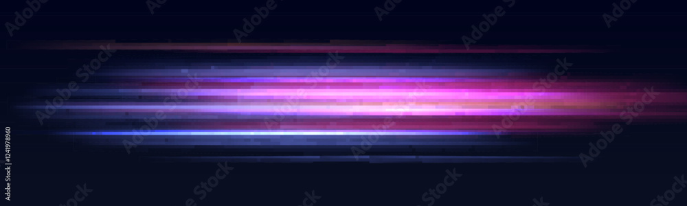 Aufkleber beautiful glowing light flares and sparks with red and blue special effects, creating a sense of spe