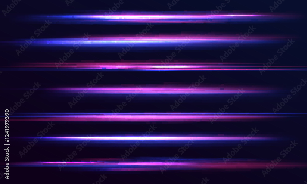 Aufkleber beautiful glowing light flares and sparks with red and blue special effects, creating a sense of spe
