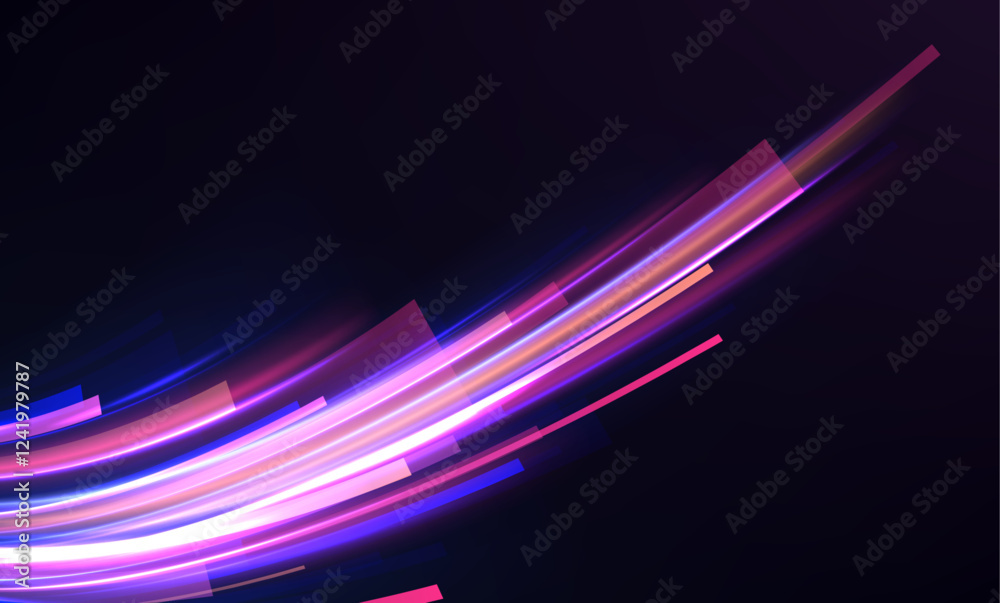 Aufkleber this graphic showcases the flow of high-speed data traffic, illuminated by neon light and dynamic li