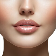Fototapeta premium Lipstick Application on Face