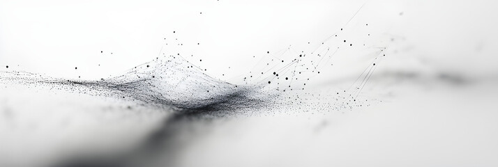 Futuristic abstract background with glowing white data connections, showcasing the concept of big data, innovation, and digital transformation.