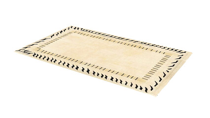 3d render carpet yellow  isolated png  