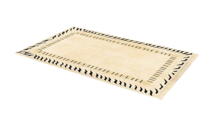 3d render carpet yellow  isolated png  