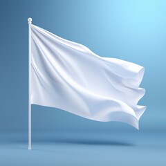 Blank White Flag Mockup - 3D Graphic Design