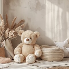 Nursery Interior Wall Mockup Empty Room Backround Nursery Wall Mockup Living Room Interior Mockup Boho Wall Mockup Minimalist Wall Background