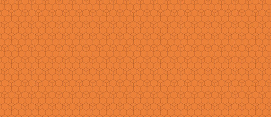 Abstract geometric hexagon pattern in burnt orange.  Perfect for website backgrounds, textile designs, or any project needing a subtle yet sophisticated texture.