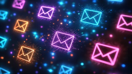 Dynamic infographic-style visual of email marketing strategy steps, vibrant colors and sleek icons, highlighting personalization and engagement methods