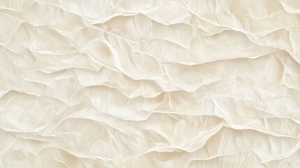 Obraz premium Soft, undulating folds create a textured, abstract backdrop in a soothing beige hue, reminiscent of crumpled paper or draped fabric, offering a versatile background for various design applications