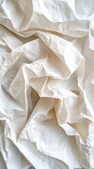 Obraz premium Close-up of Crumpled White Paper Texture