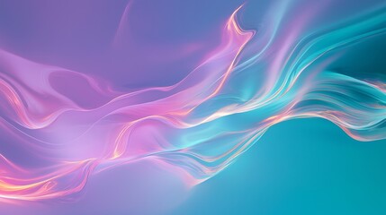 Fototapeta premium Abstract pastel color background with flowing fabric effect design, featuring smooth curves and gradients, creating a visually appealing and modern aesthetic