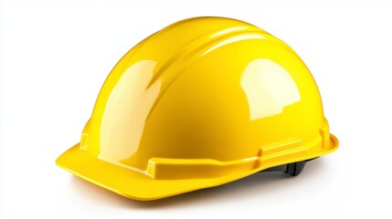Fototapeta premium Bright Yellow Hard Hat for Construction Safety Equipment Use