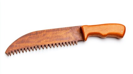 Wooden Handle Serrated Knife for Cutting and Slicing Tasks