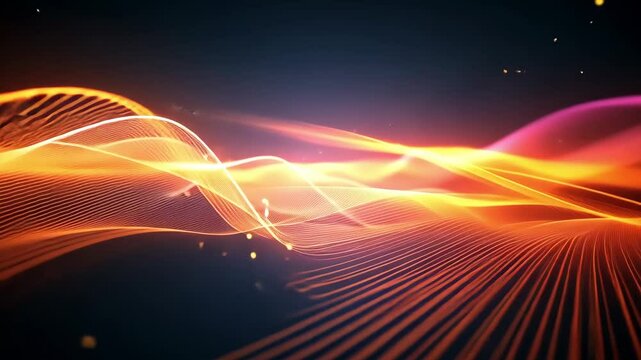 Dynamic flashes and luminescent waves create a mesmerizing display of vibrant colors in an artistic visualization of light