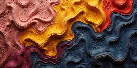 Colorful abstract waves in vibrant tones