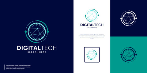 abstract electrical network circuit, with digital concept of modern technology, global, science, graphic design template.