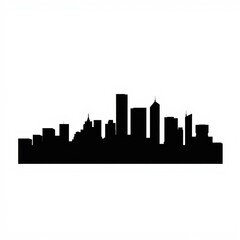 Naklejka premium Dubai cityscape outline white background silhouetted skyline cityscape architecture illustration building city vector