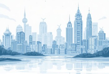 Fototapeta premium City Skyline at Daytime