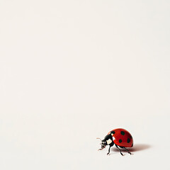 Fototapeta premium A vibrant ladybug, representing spring's charm and nature