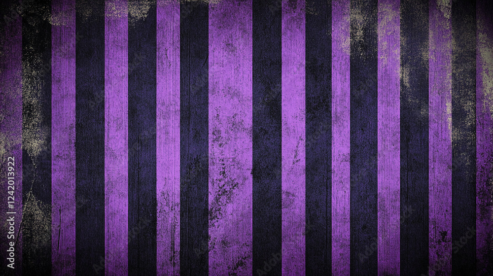 Poster abstract purple and black striped grunge texture with a weathered and worn surface, creating a bold 