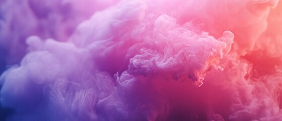 Fototapeta premium Abstract Swirling Clouds of Pink and Purple Ink
