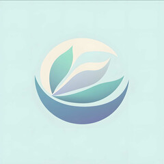 Design a minimalistic calming logo that conveys relaxation and tranquility Incorporate soft soothing colors such as pastel blues greens and purples The logo shou