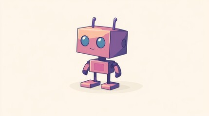 cute square robot