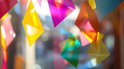 Colorful Flyers Displayed in Retail Shop Windows