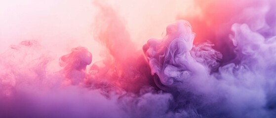 Fototapeta premium Abstract Pink and Purple Ink Swirls in Water