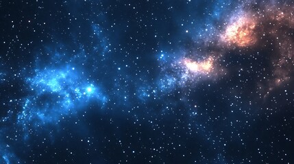 Fototapeta premium A vibrant depiction of a starry galaxy filled with cosmic colors and celestial elements.