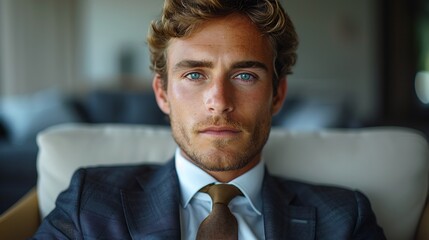 Naklejka premium portrait of a handsome businessman