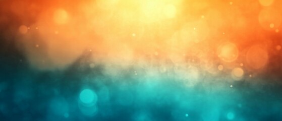 Naklejka premium Abstract Orange and Teal Bokeh Background Image