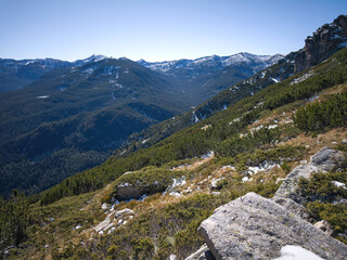 Fototapeta premium Autumn landscape of Rila Mountain, Bulgaria
