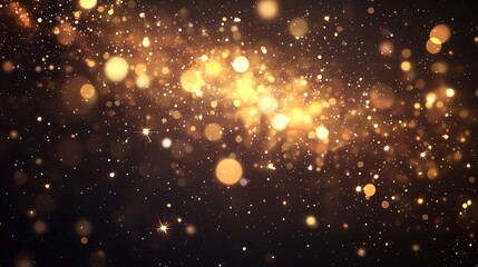 A shimmering background of golden particles and lights, ideal for festive or celebratory themes.