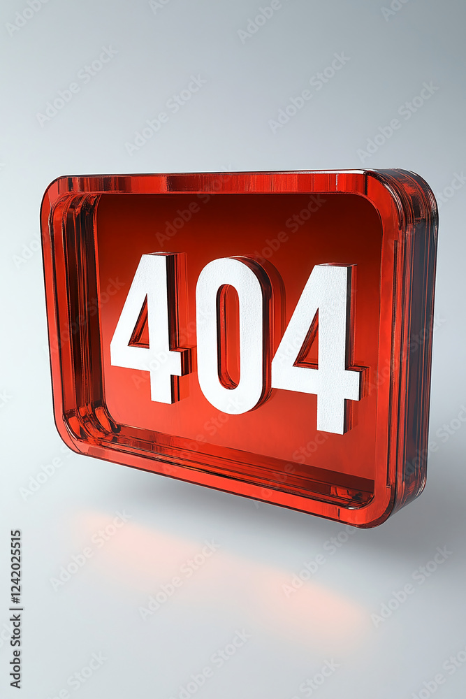 Aufkleber A 3D rendering of a red 
