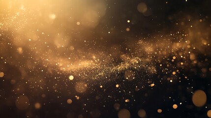 Obraz premium A shimmering background of golden particles creating a magical, ethereal atmosphere.