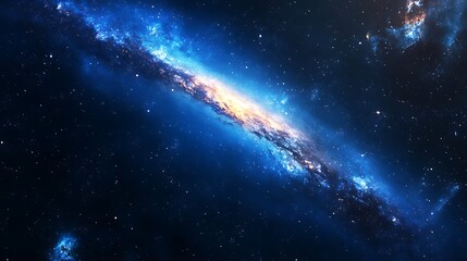 Fototapeta premium A stunning view of a galaxy in deep space, showcasing vibrant colors and cosmic beauty.