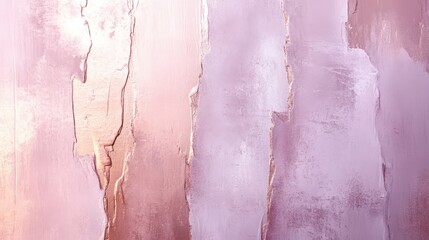 Abstract Rose Gold and Lilac Textured Wall Art