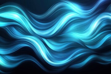 Fototapeta premium Blue waves digital background image for a presentation