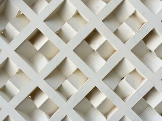Stylish white modular ventilation panel with cleanly arranged square motifs
