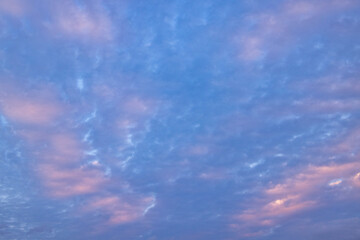 Sky replacement golden sunset clouds blue