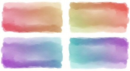 Obraz premium Watercolor backgrounds with soft gradients and artistic brush strokes