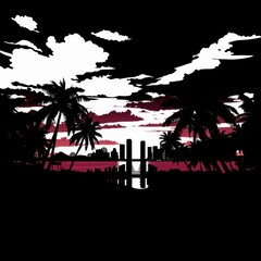 Obraz premium Silhouette skyscraper illustration silhouetted skyline cityscape architecture illustration building city vector
