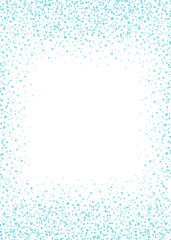 Light Blue confetti frame overlay, rhinestone diamond glitter confetti transparent background png