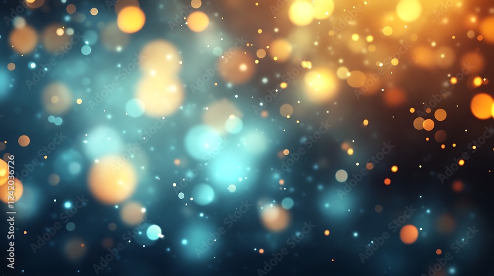 Wall mural a blurred background of colorful bokeh lights creating a dreamy atmosphere.