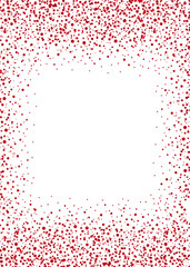 Red confetti frame overlay transparent background png, foil effect 