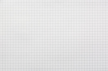Close up of white sheet from a notebook in a cage. School concept.