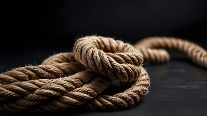 Obraz premium Coarse Rope with Visible Fiber Texture