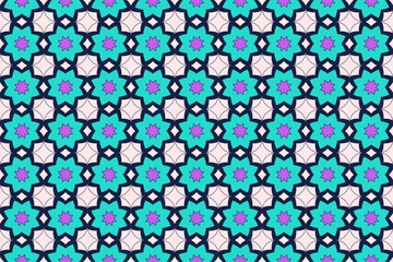 Seamless Fashion Digital Interior Graphic Luxury Symmetric Fabric Endless Wallpaper Texture Cloth Textile Geometric Art Tile Decoration Shape Template Visual Design Background Perspective Pattern.