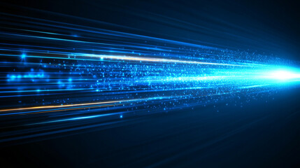 Dynamic speed technology light concept with modern blurred motion, symbolizing progress, innovation, and digital transformation. Futuristic background with empty space for captions.

