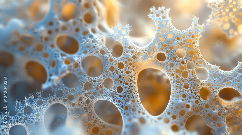 Wall mural modern digital abstract 3d background. copy space. based on generative ai. technology & nature fusio